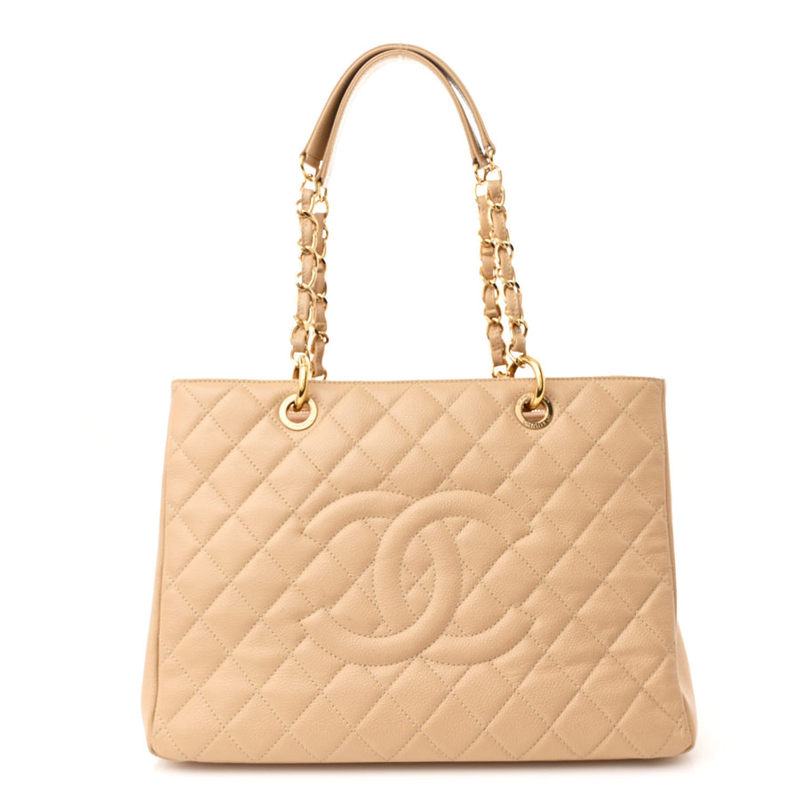 Chanel Caviar Quilted Grand Shopping Tote GST Beige Clair Image 1