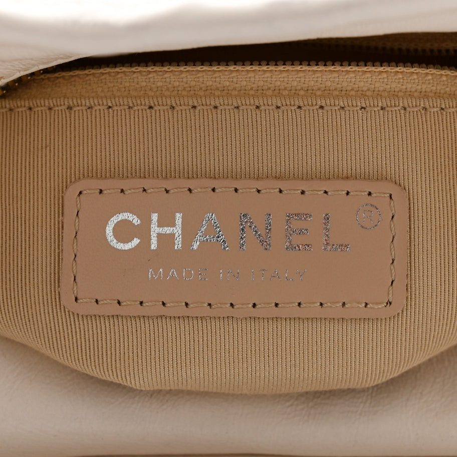 Chanel Rattan Calfskin Small Gabrielle Hobo Beige Ivory Image 6