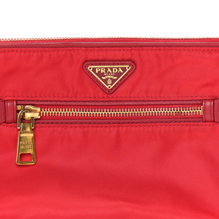 Prada Tessuto Nylon Small Shoulder Bag  Rosso Image 6