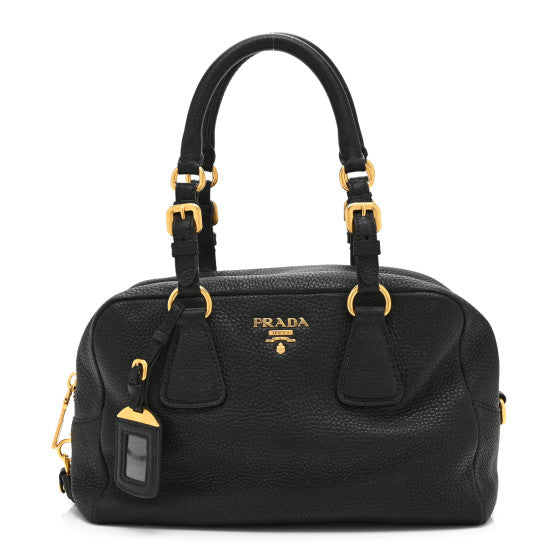 Prada Vitello Daino Bowler Black remove strap Image 1