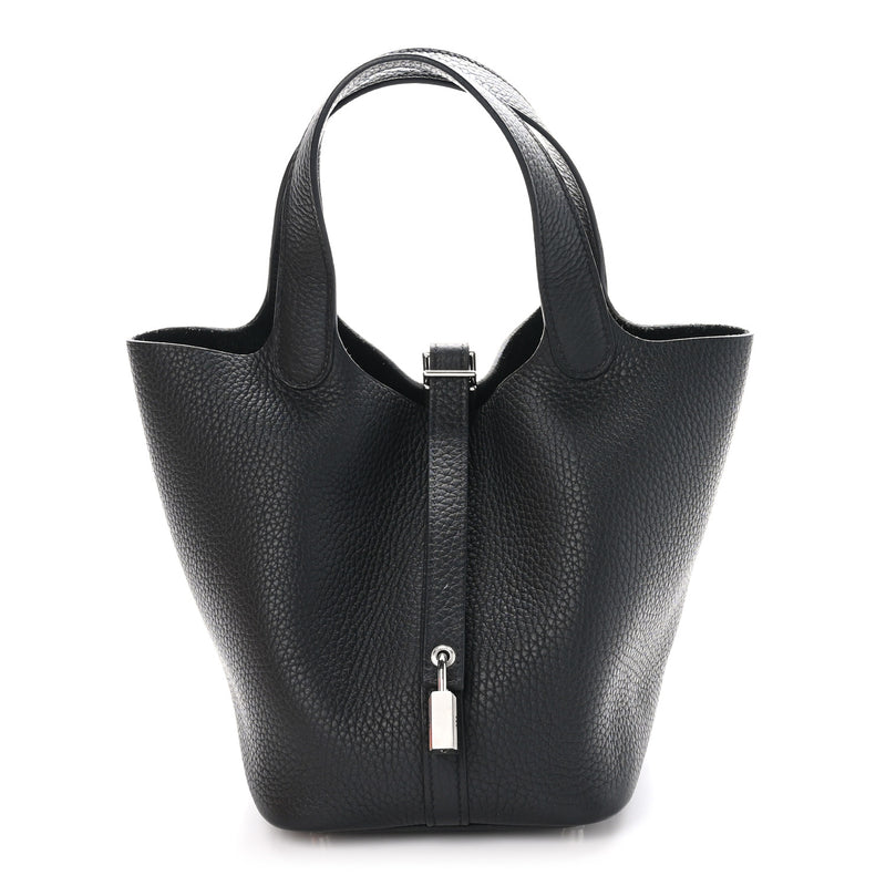  Hermes Taurillon Clemence Picotin Lock 18 PM Black