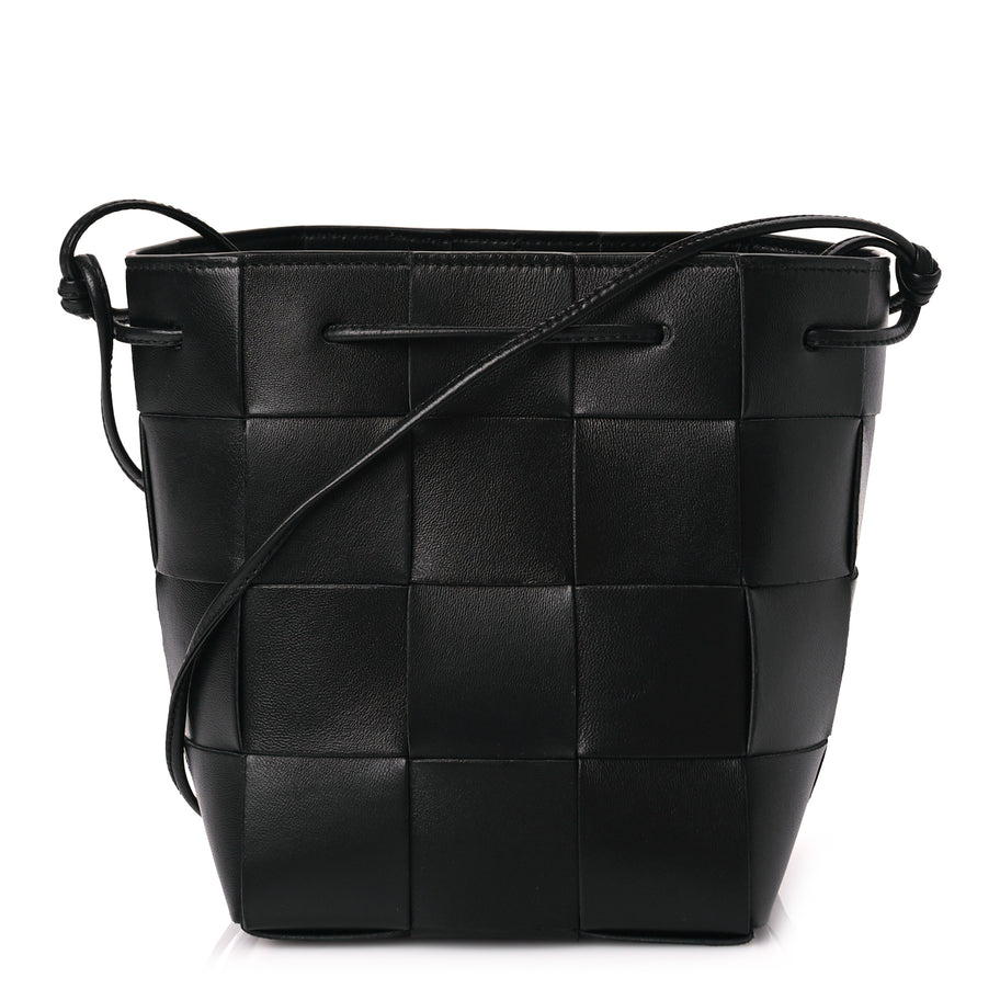 Bottega Veneta Nappa Maxi Intrecciato Cassette Bucket Bag Black Image 1