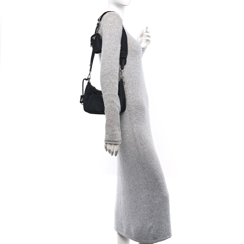  Prada Nylon Re-Edition 2005 Shoulder Bag Black