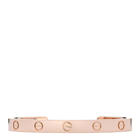 Cartier 18K Pink Gold LOVE Cuff Bracelet 17 Image 1