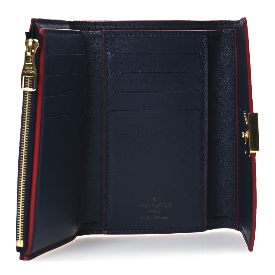 Louis Vuitton Taurillon Capucines Compact Wallet Marine Rouge Image 5