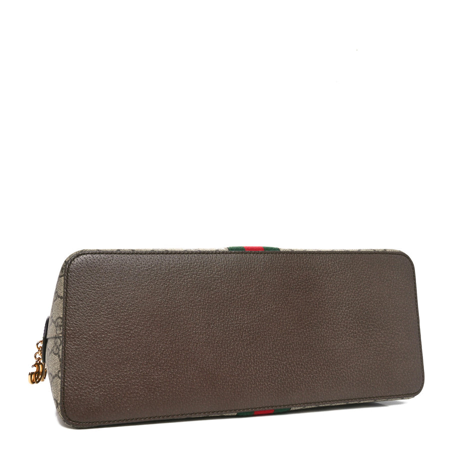 Gucci GG Supreme Monogram Web Medium Ophidia Top Handle Dome Bag Brown Image 4