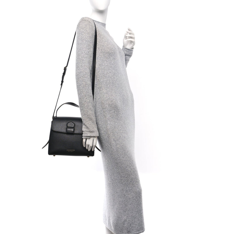  Burberry Derby Calfskin House Check Small Camberley Black