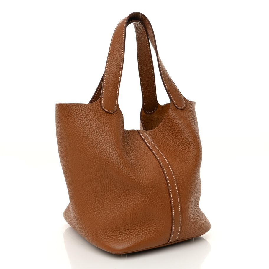 Hermes Taurillon Clemence Picotin Lock 22 MM Gold Image 3