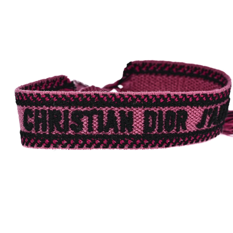 Christian Dior Woven Cotton J'Adior Friendship Bracelet Pink Multicolor Image 4