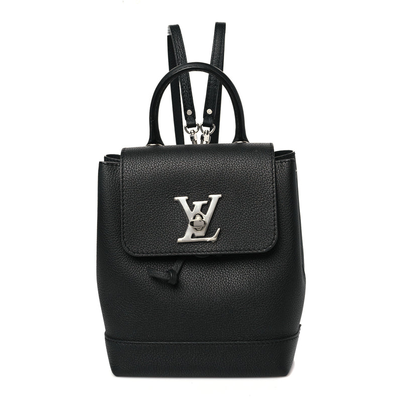  Louis Vuitton Calfskin Lockme Backpack Black