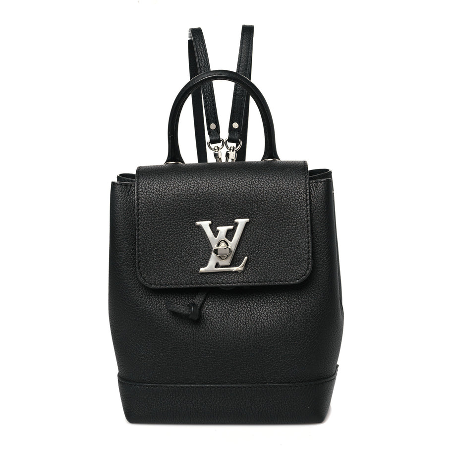 Louis Vuitton Calfskin Lockme Backpack Black Image 1