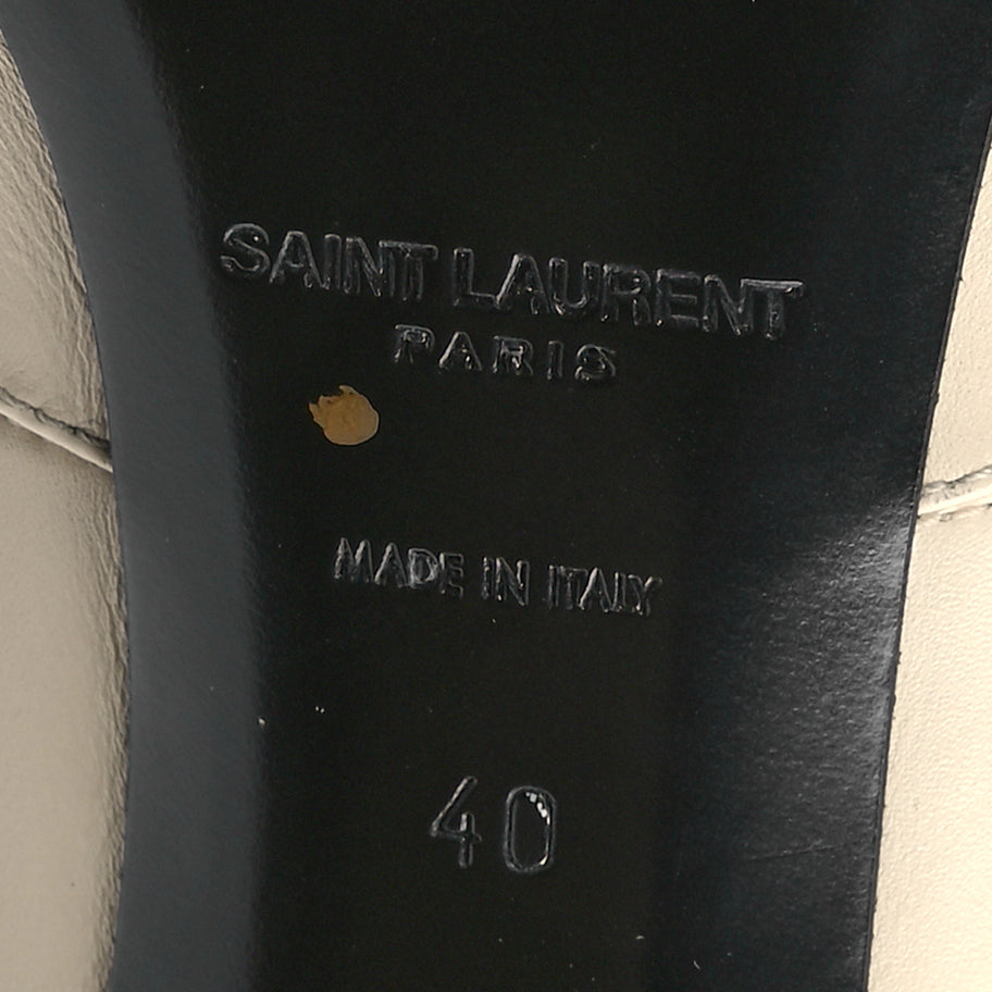 Saint Laurent Lambskin Koller 110 Tall Boots 40 Real Beige Image 7