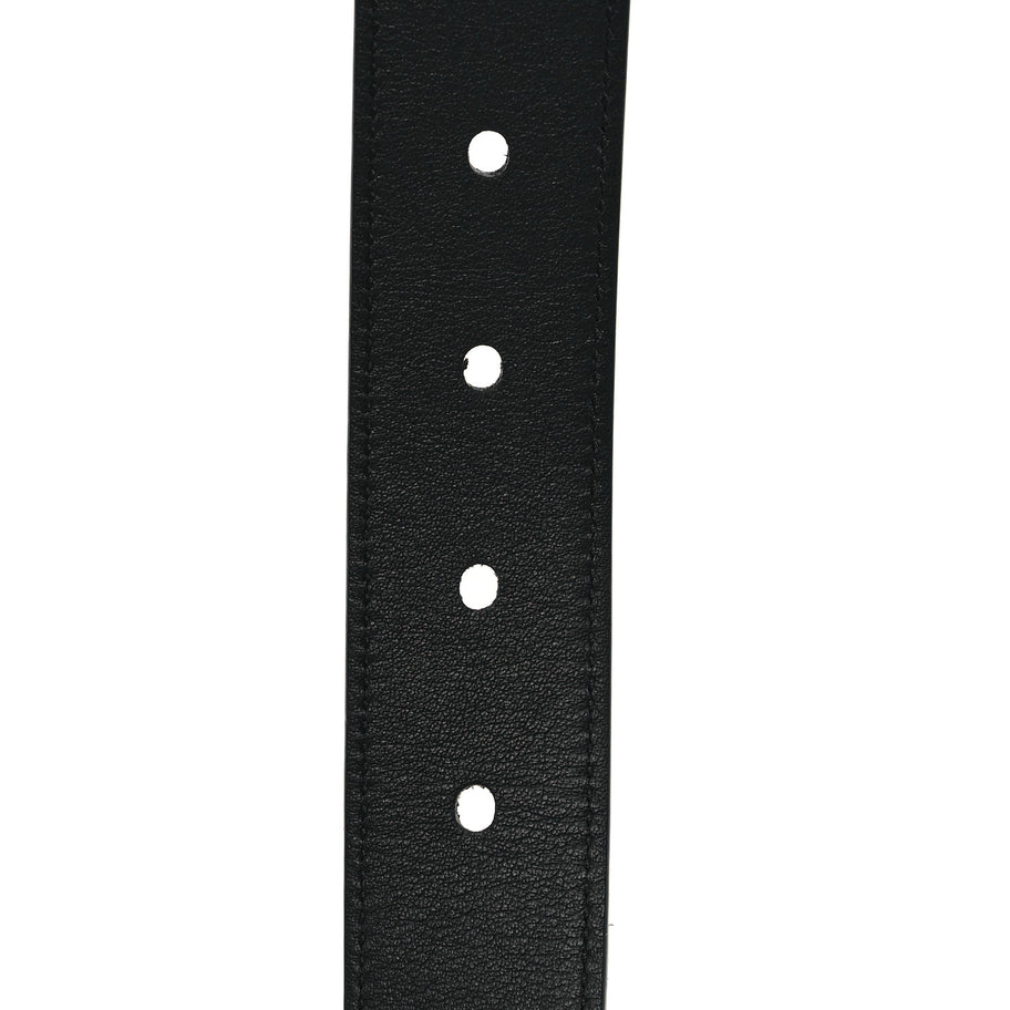 Saint Laurent Suede Calfskin Monogram Square Buckle Belt 90 36 Black Image 5