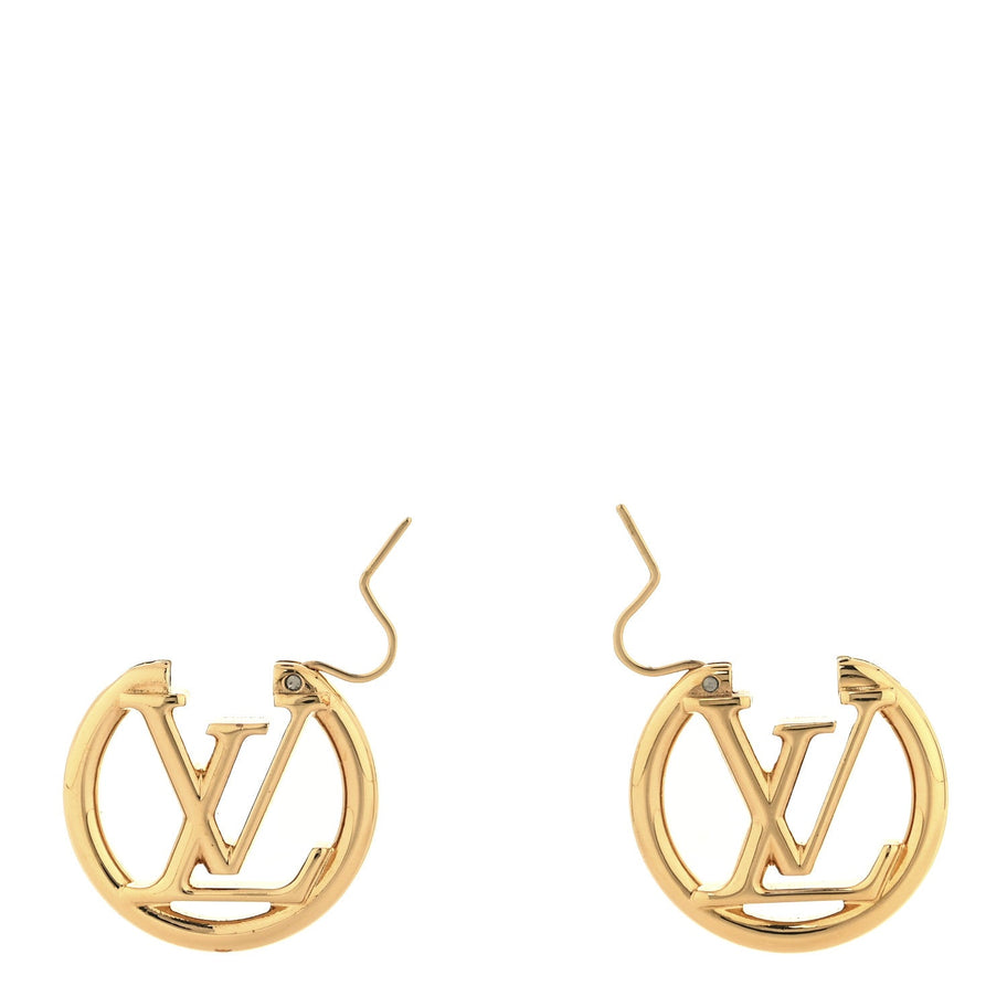 Louis Vuitton Metal Small Louise Hoop Earrings Gold Image 3