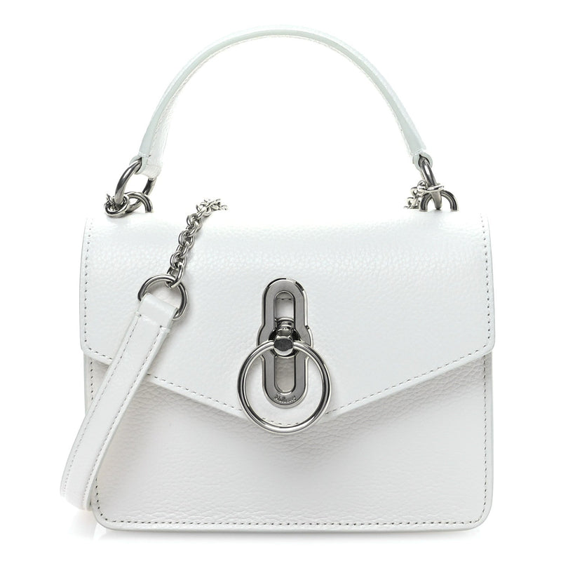  Mulberry MULBERRY Small Classic Grain Amberley Top Handle Crossbody White