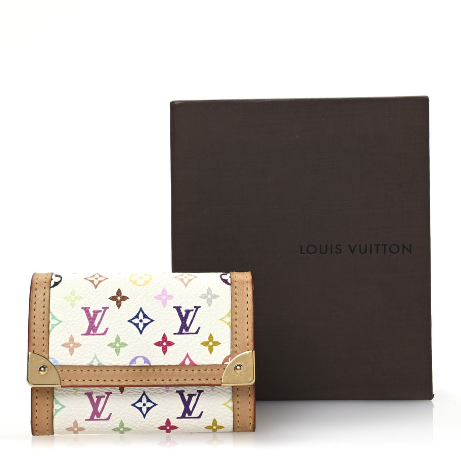 Louis Vuitton Monogram Porte-Monnaie Plat Coin Purse White Image 7