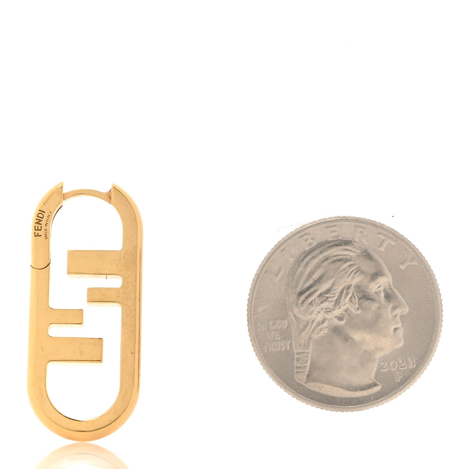 Fendi Metal FF O'Lock Single Earring Gold Image 2