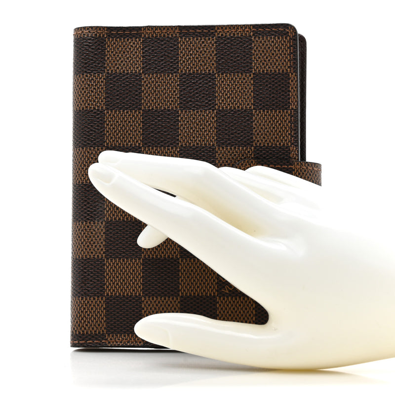  Louis Vuitton Damier Ebene Small Ring Agenda Cover