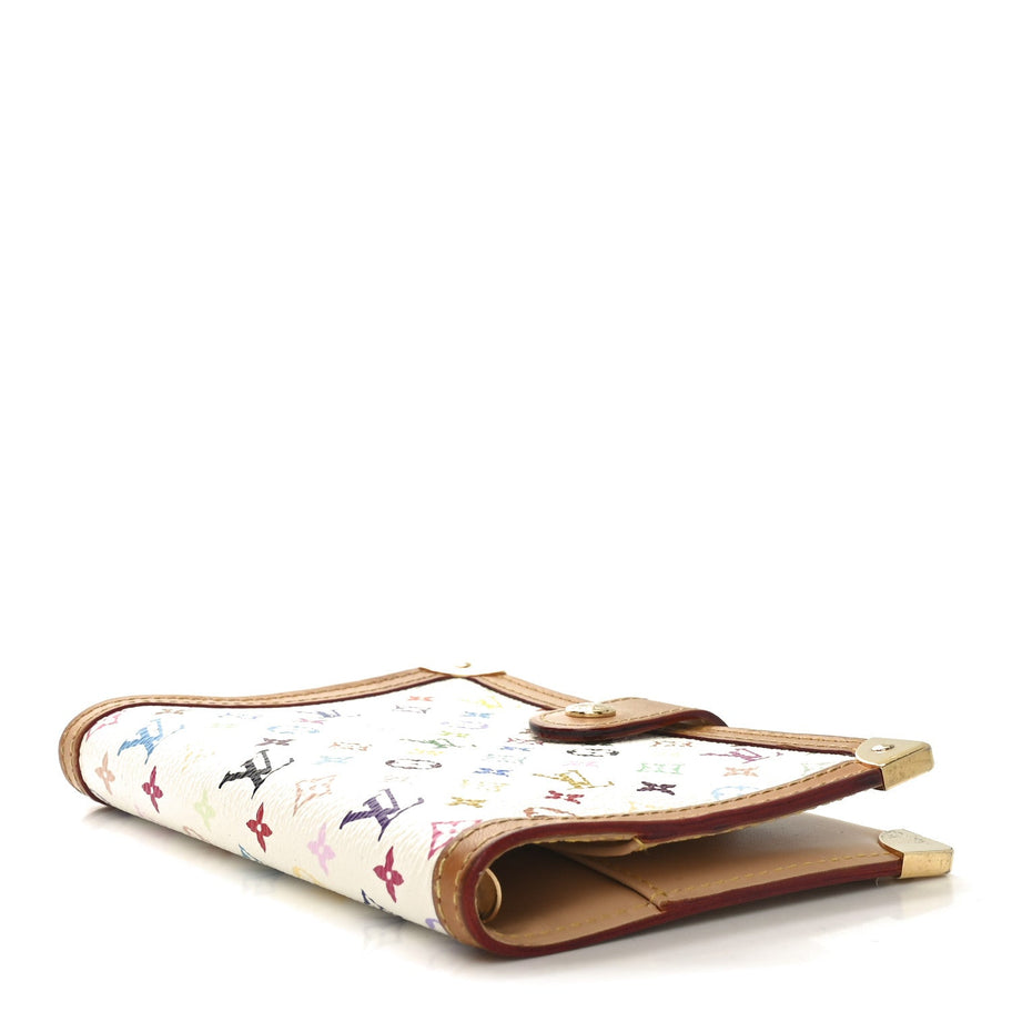 Louis Vuitton Monogram Multicolor Small Ring Agenda Cover White Image 4