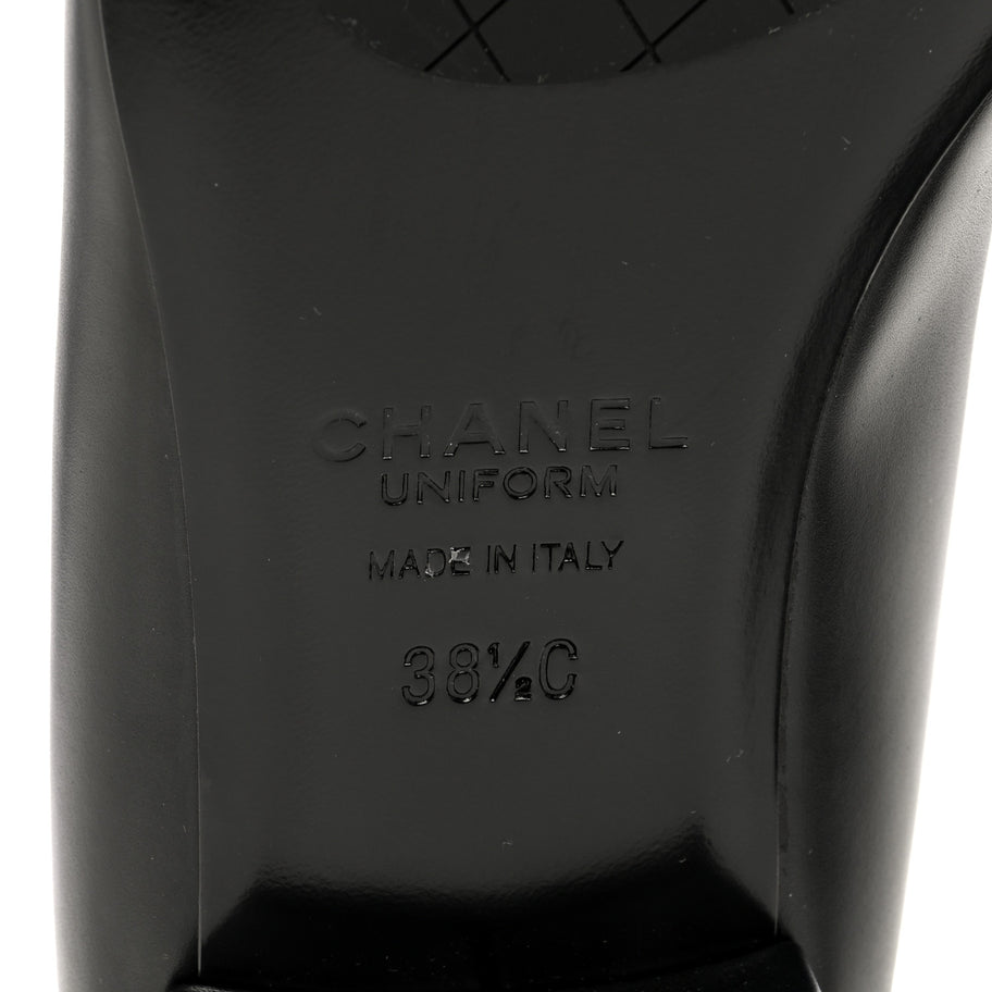 Chanel Lambskin Cap Toe CC Uniform Ballerina Flats 38.5 Black Image 5