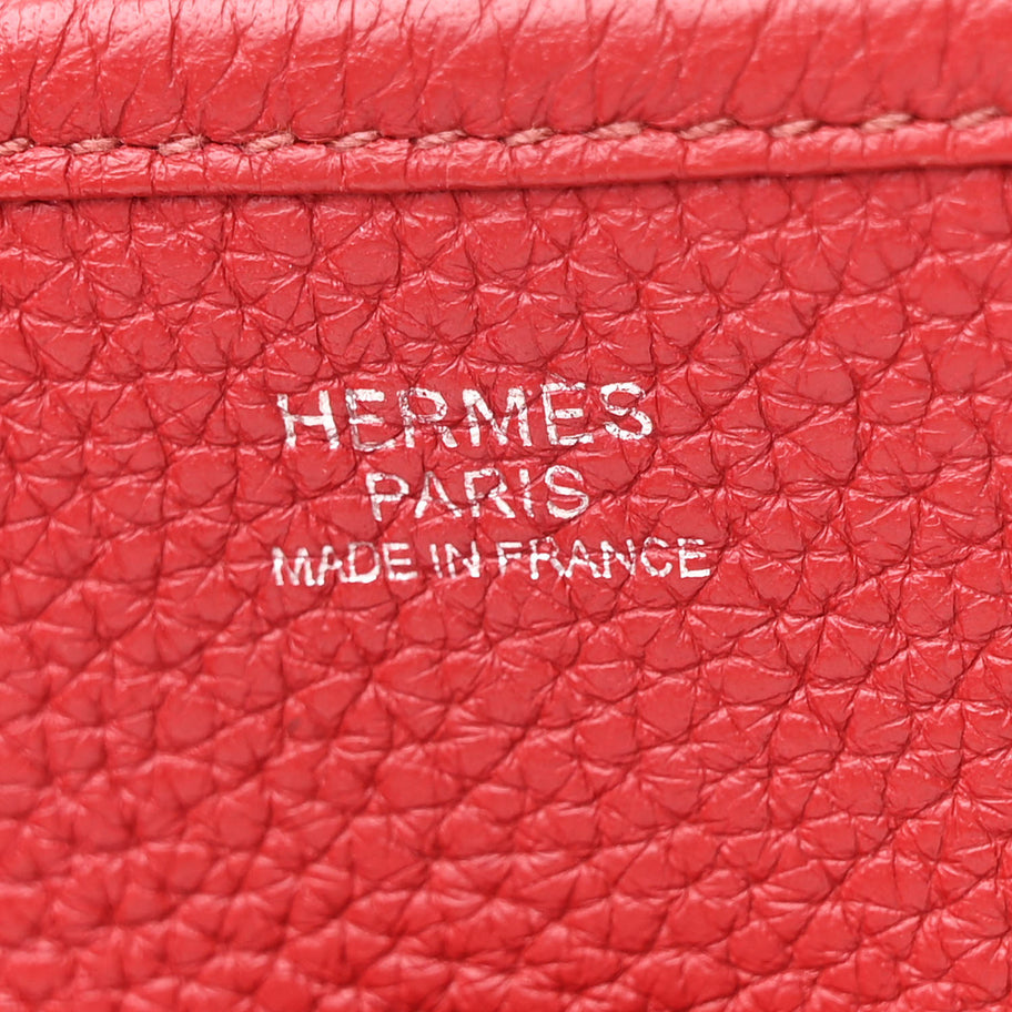 Hermes Taurillon Clemence Evelyne III PM Rouge Vif Image 6