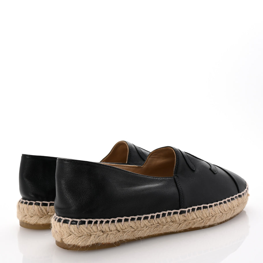 Chanel Lambskin CC Espadrilles 39 Black Image 5