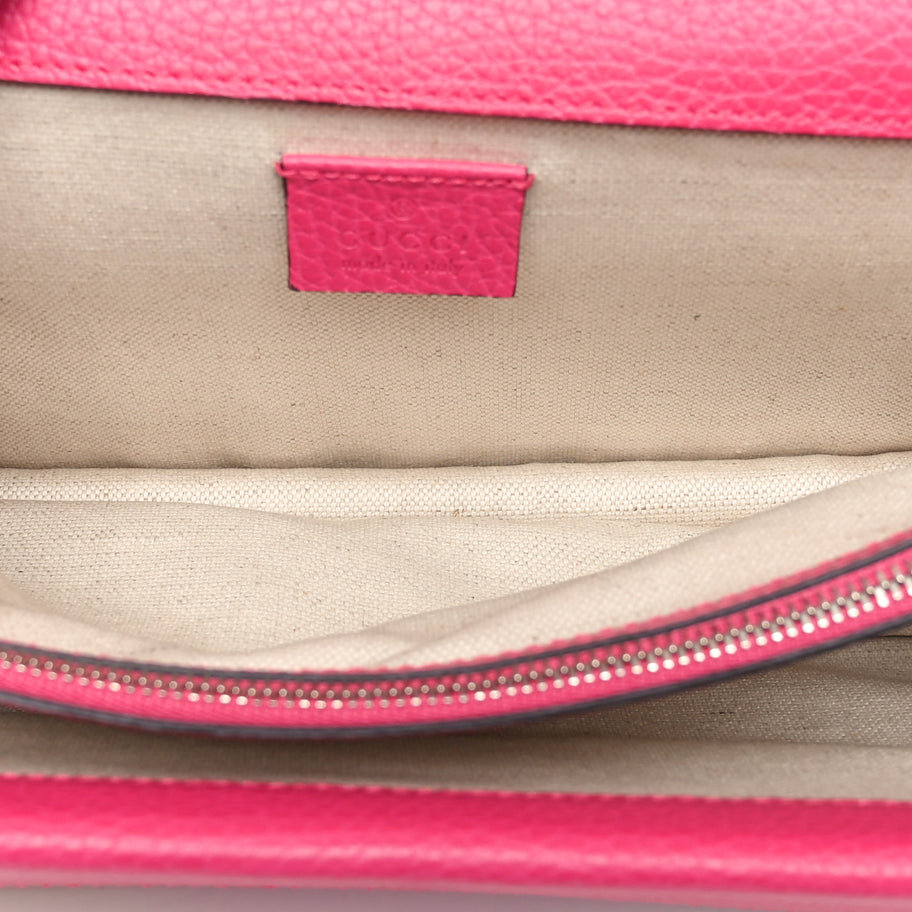 Gucci Pebbled Calfskin Embellished fy Small Dionysus Shoulder Bag Rosa Image 5