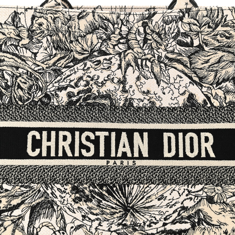 Christian Dior Canvas Embroidered Large Zodiac Book Tote Latte Multicolor Image 7
