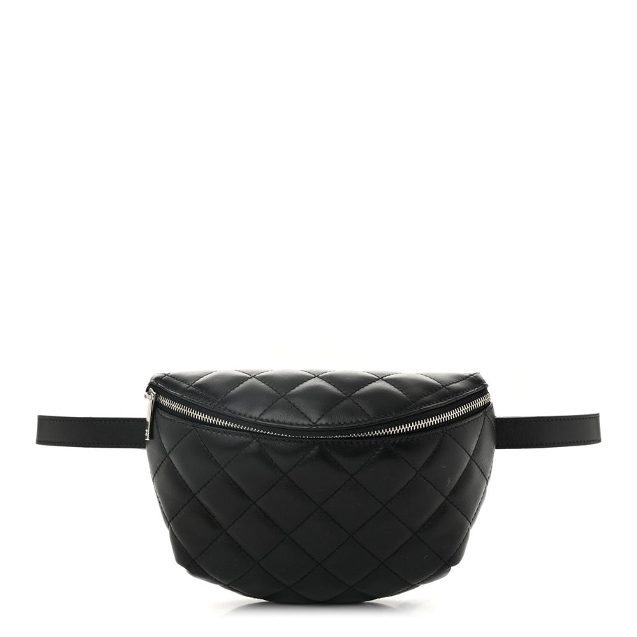 Chanel Calfskin Quilted Waist Belt Bag Black Image 1
