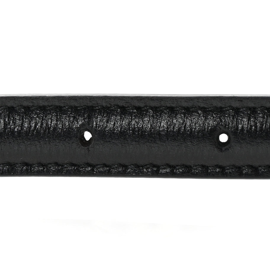 Gucci Efesto Leather Womens Horsebit 15/23mm Belt 105 42 Black Image 3