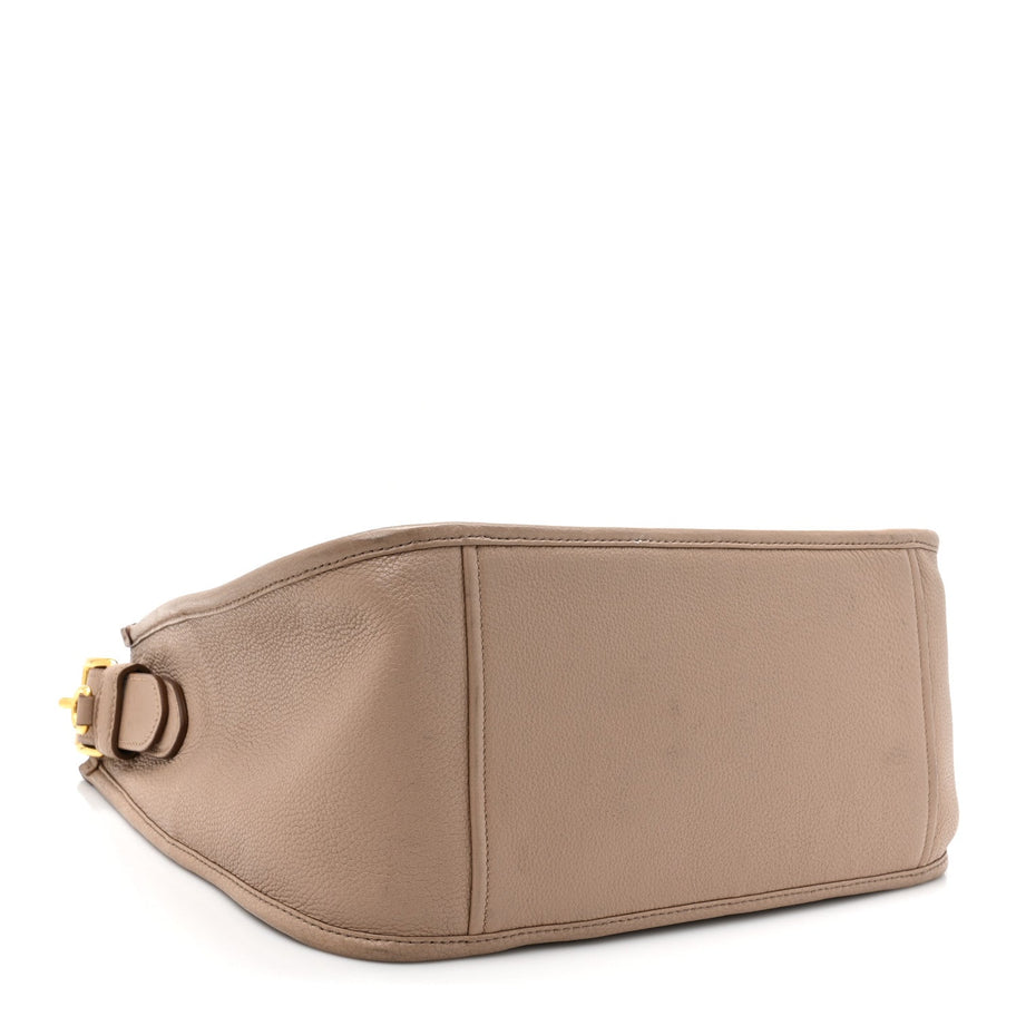 Prada Vitello Daino Soft Hobo Messenger Bag Argilla Image 4
