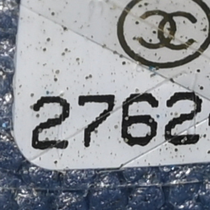 Chanel Caviar Chevron Quilted Small Vintage Mademoiselle Cosmetic Case Blue Image 7