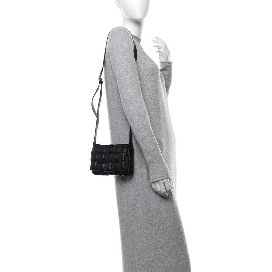 Bottega Veneta Nappa Maxi Intreccio Small Padded Cassette Crossbody Bag Black Image 2