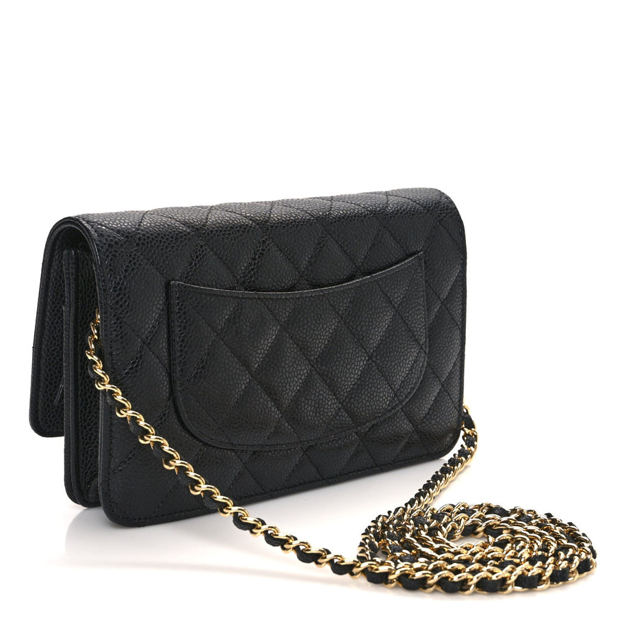 Chanel Caviar Quilted Wallet On Chain WOC Black Image 3