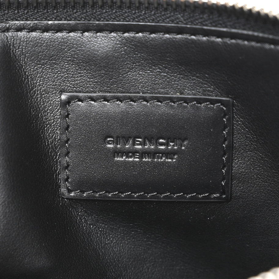 Givenchy Calfskin Jesus Print Zip Pouch Black Image 6
