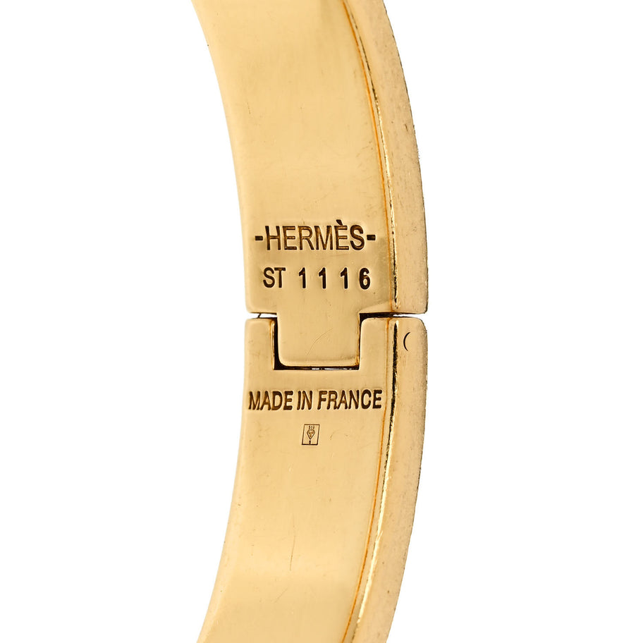 Hermes Enamel Narrow Clic Clac H Bracelet PM Black Image 4