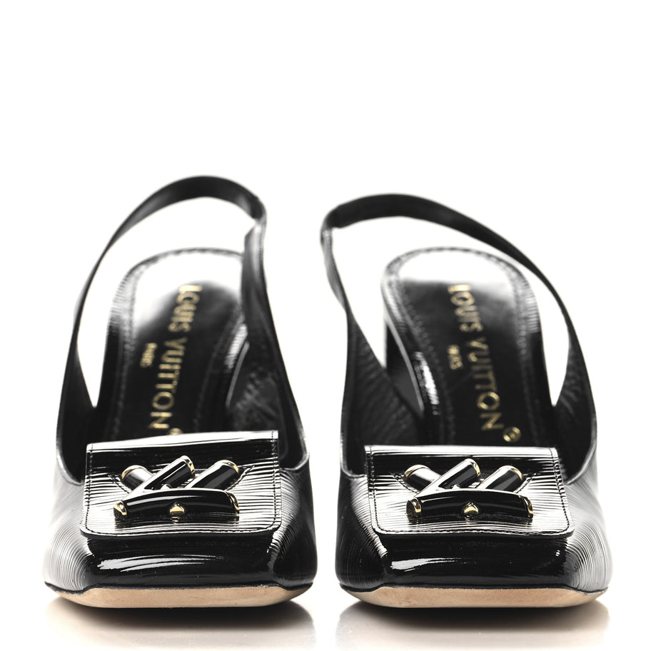 Louis Vuitton Electric Epi Shake Slingback Pumps Black Image 3