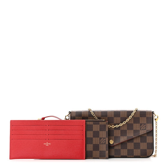 Louis Vuitton Damier Ebene Pochette Felicie Chain Wallet Image 1