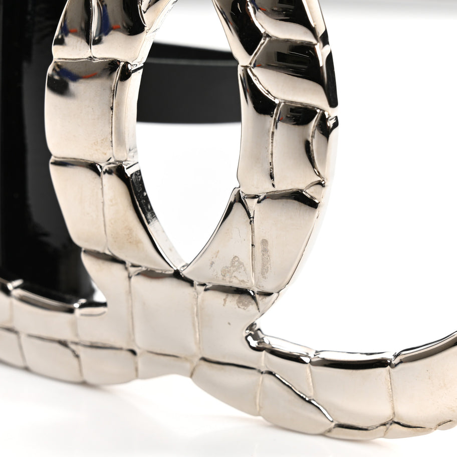 Chanel Patent CC Wide Belt 80 32 Black Image 7