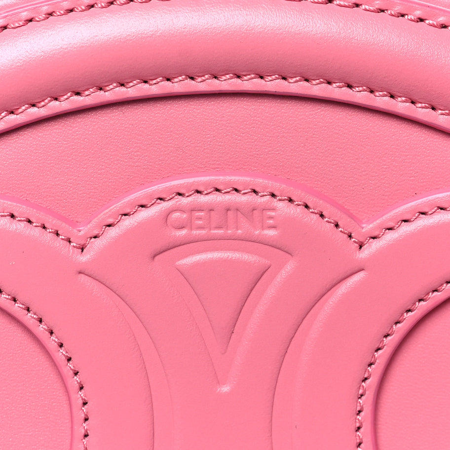 Celine Smooth Calfskin Cuir Triomphe Oval Purse Crossbody Lipstick Image 6