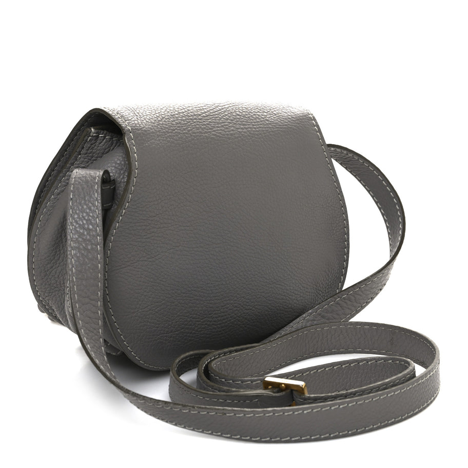 Chloe Calfskin Mini Marcie Round Crossbody Bag Cashmere Grey Image 3