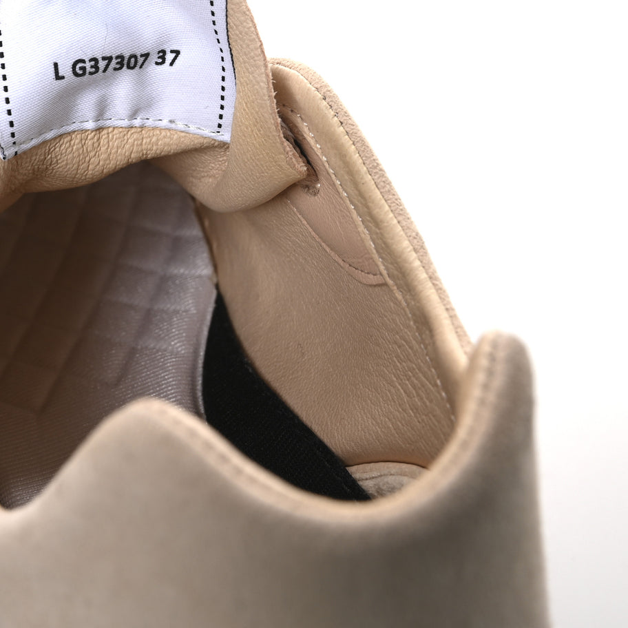 Chanel Suede Goatskin CC Sneakers 37 Light Pink Image 7