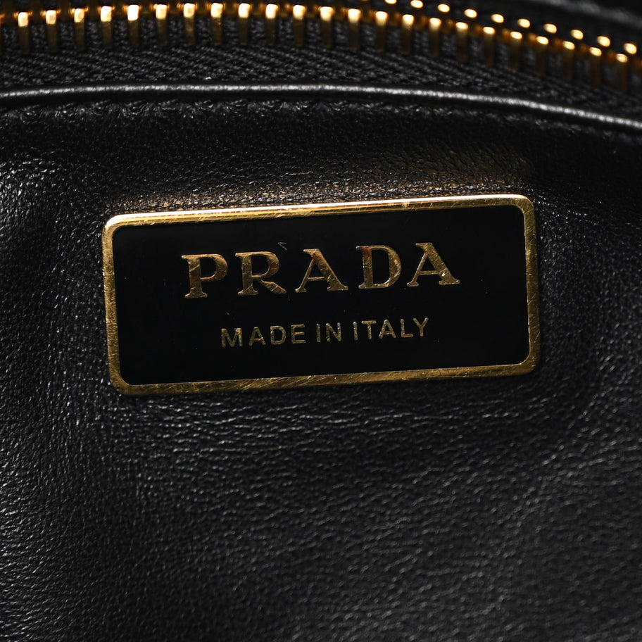 Prada Soft Calfskin Aimee Shoulder Bag Black Image 6