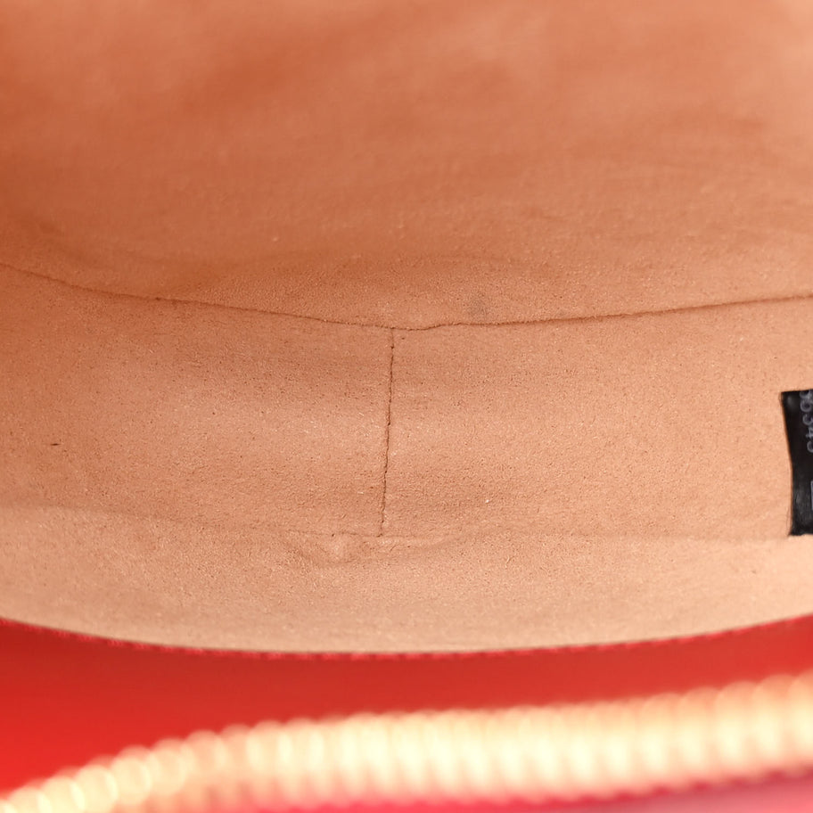 Gucci Calfskin Matelasse Diagonal Mini InterLocking G Heart Shoulder Bag Hibiscus Red Image 5