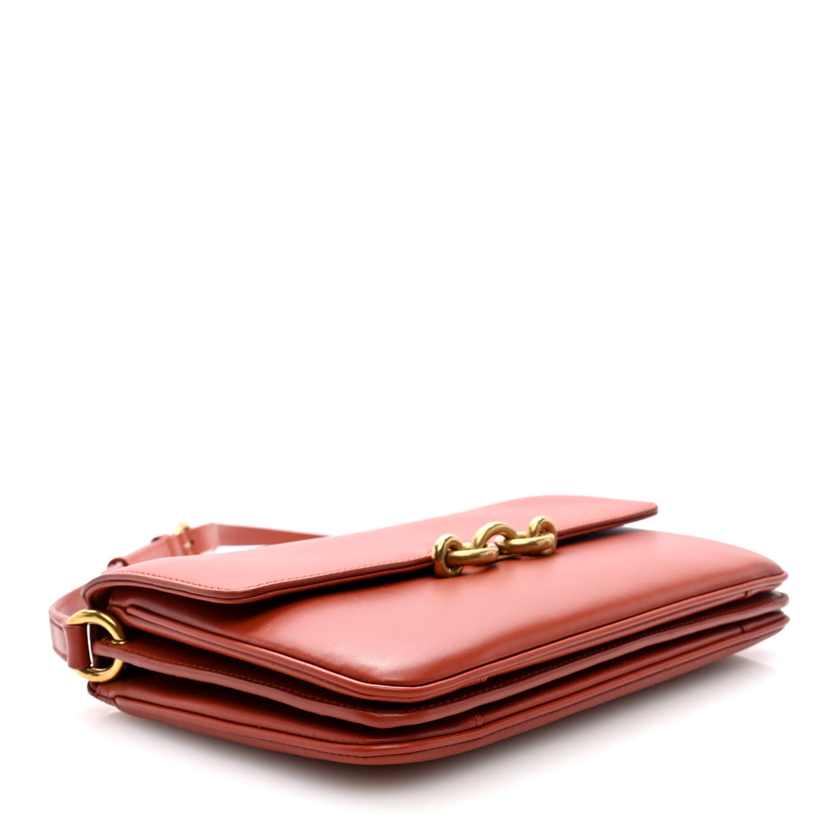 Saint Laurent Smooth Calfskin Le Maillon Satchel Orange Image 4