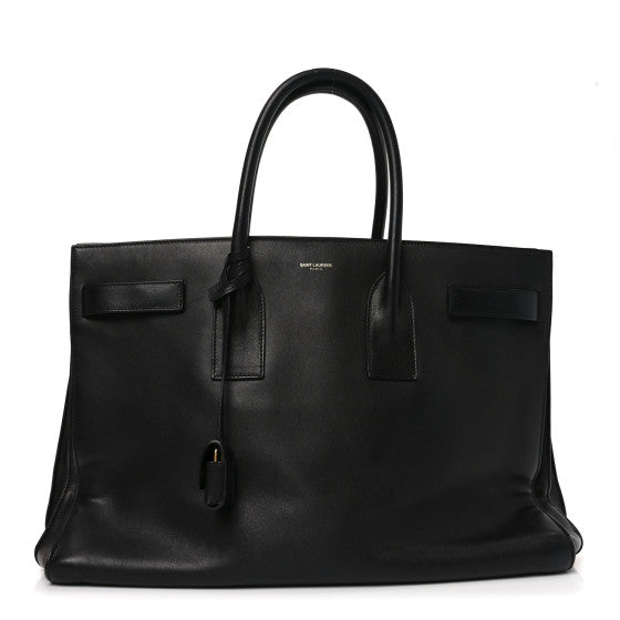 Saint Laurent Calfskin Large Sac De Jour Carryall Black Image 1