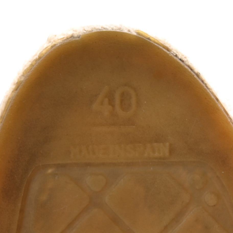 Chanel Lambskin CC Espadrilles 40 Beige Black Image 7