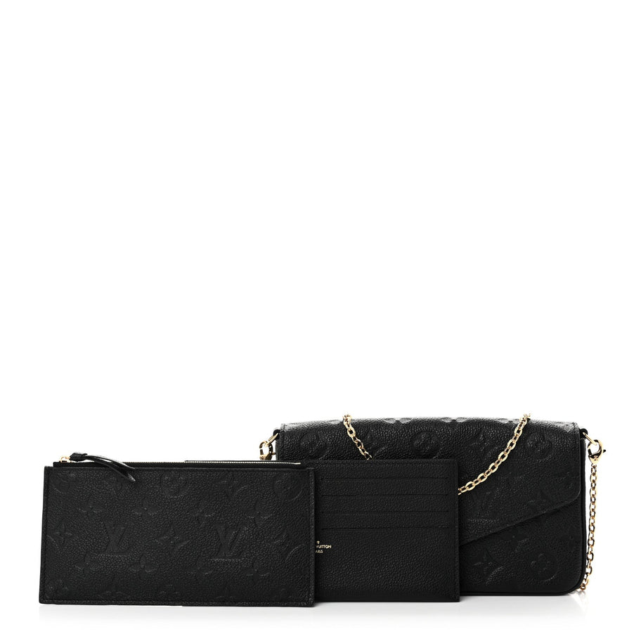 Louis Vuitton Empreinte Pochette Felicie Chain Wallet Black Image 3