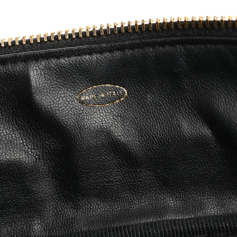 Chanel Lambskin Vanity Cosmetic Case Black Image 7
