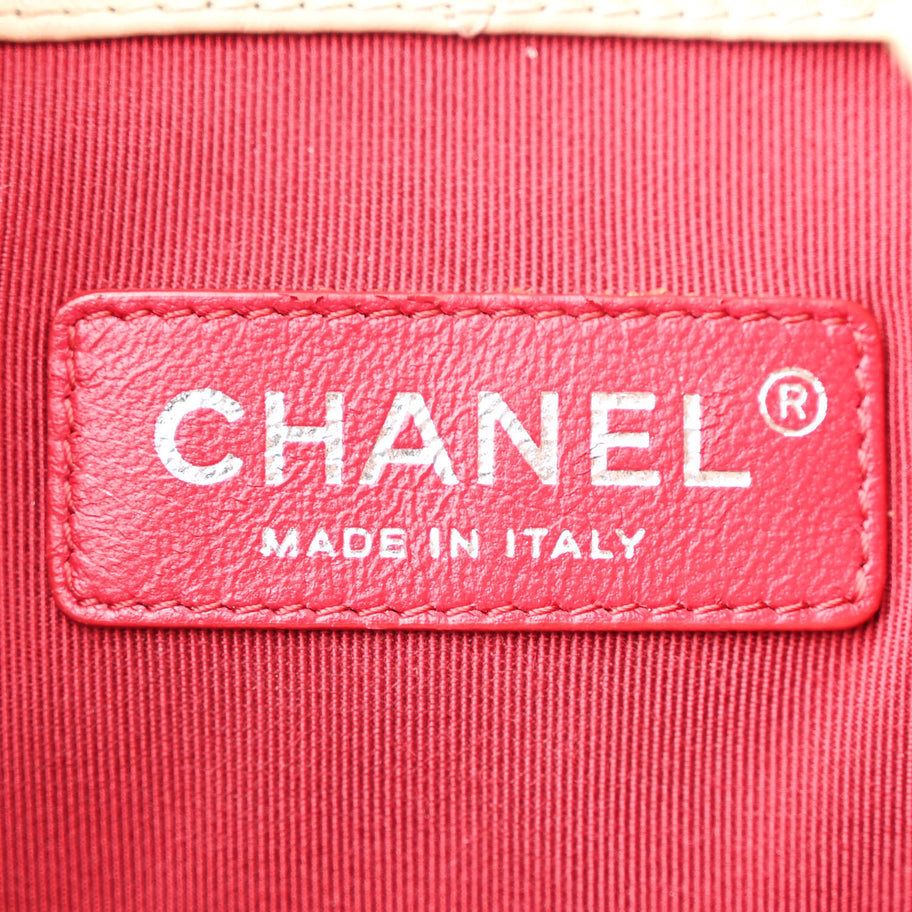 Chanel Aged Calfskin Quilted Small Gabrielle Backpack Beige Black Image 6